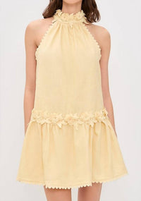 English Factory - Halter Neck Floral Detail Mini Dress