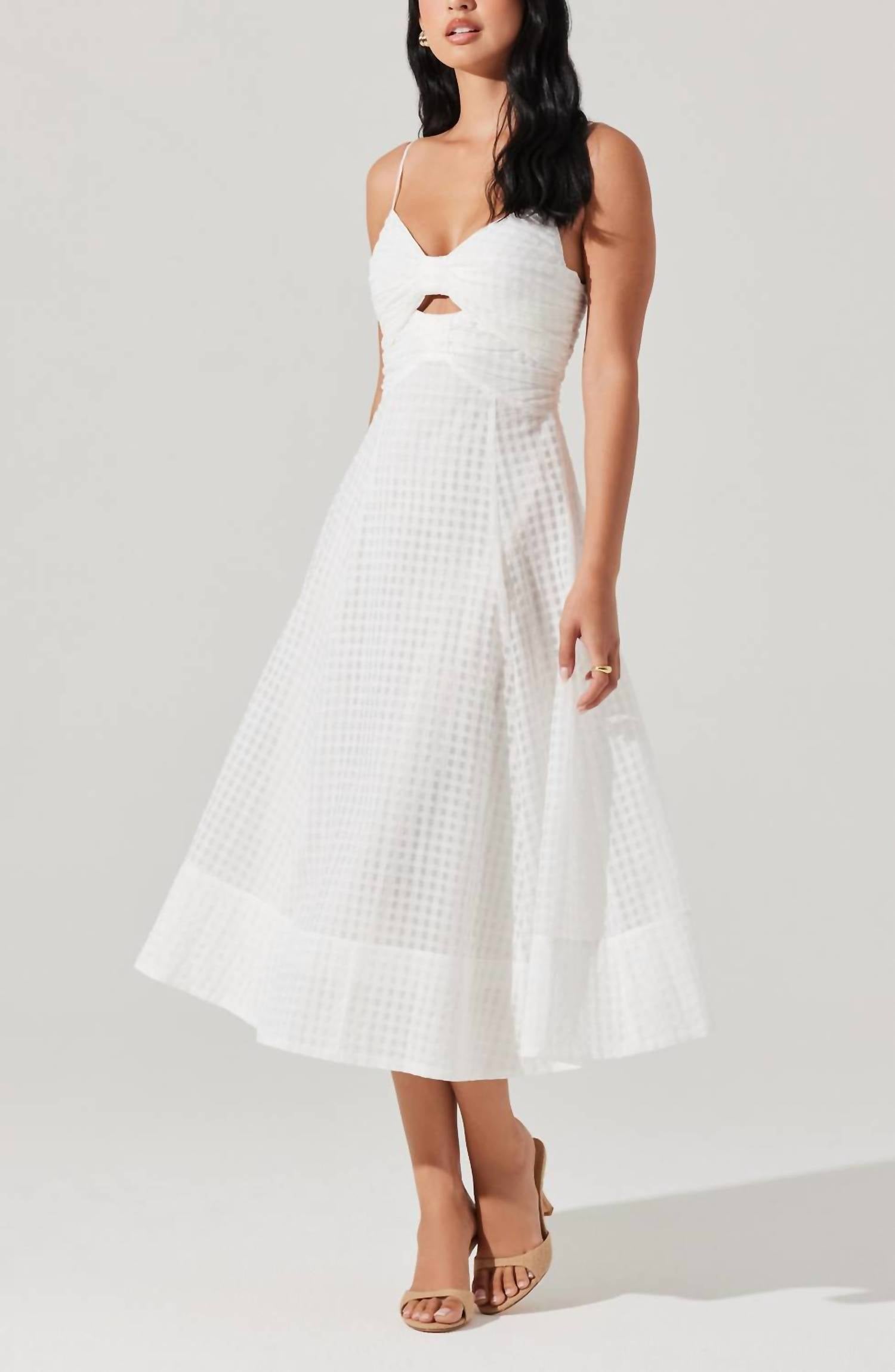Astr - Celina Checkered Midi Dress