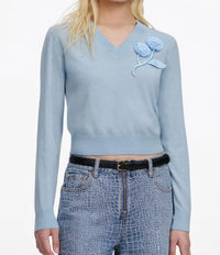 Self-Portrait - Rose Wool Jumper Top