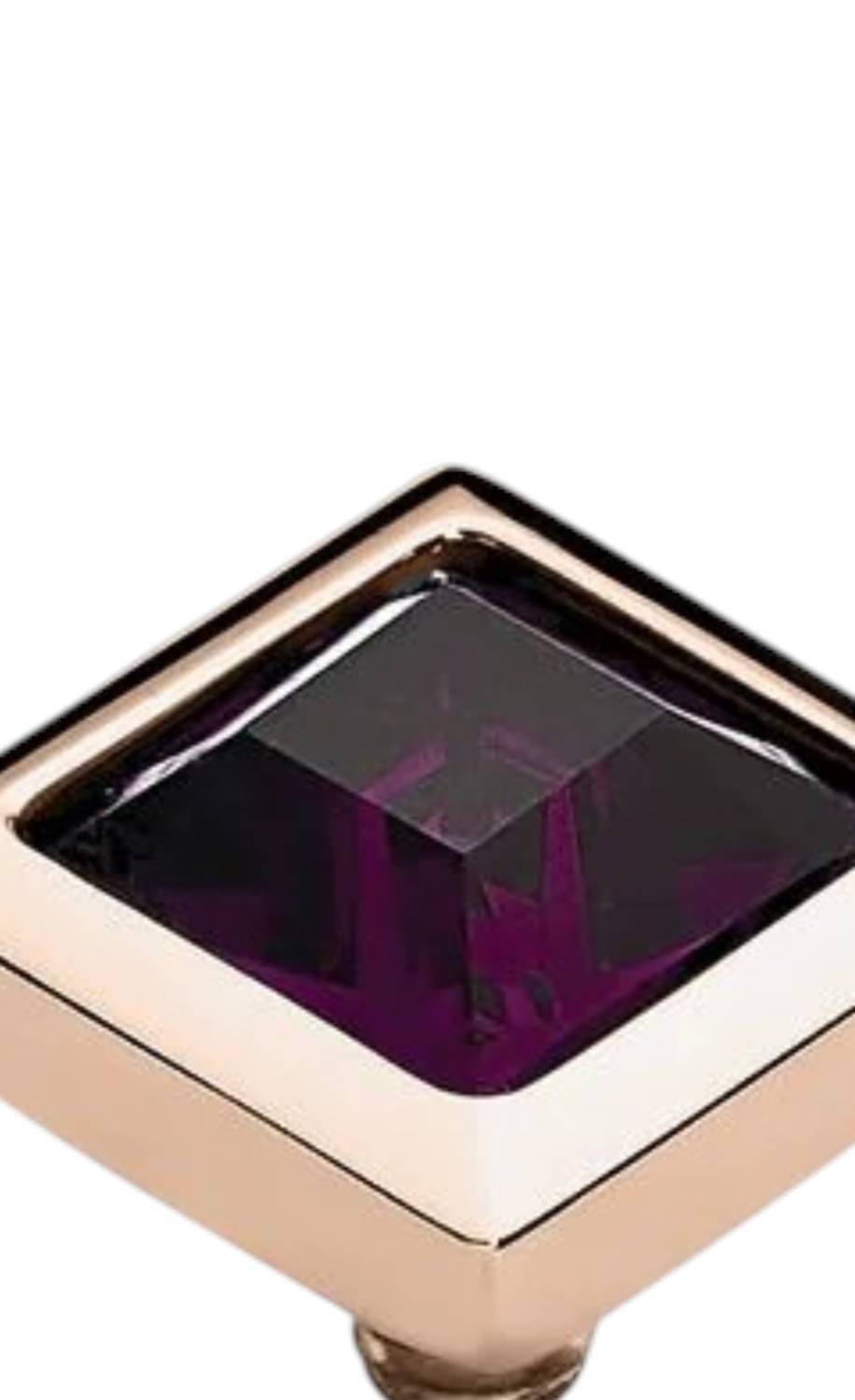 Qudo Women's Hemitite 9 Mm Jewelry Topper in rose gold - women's jewelry - detail view