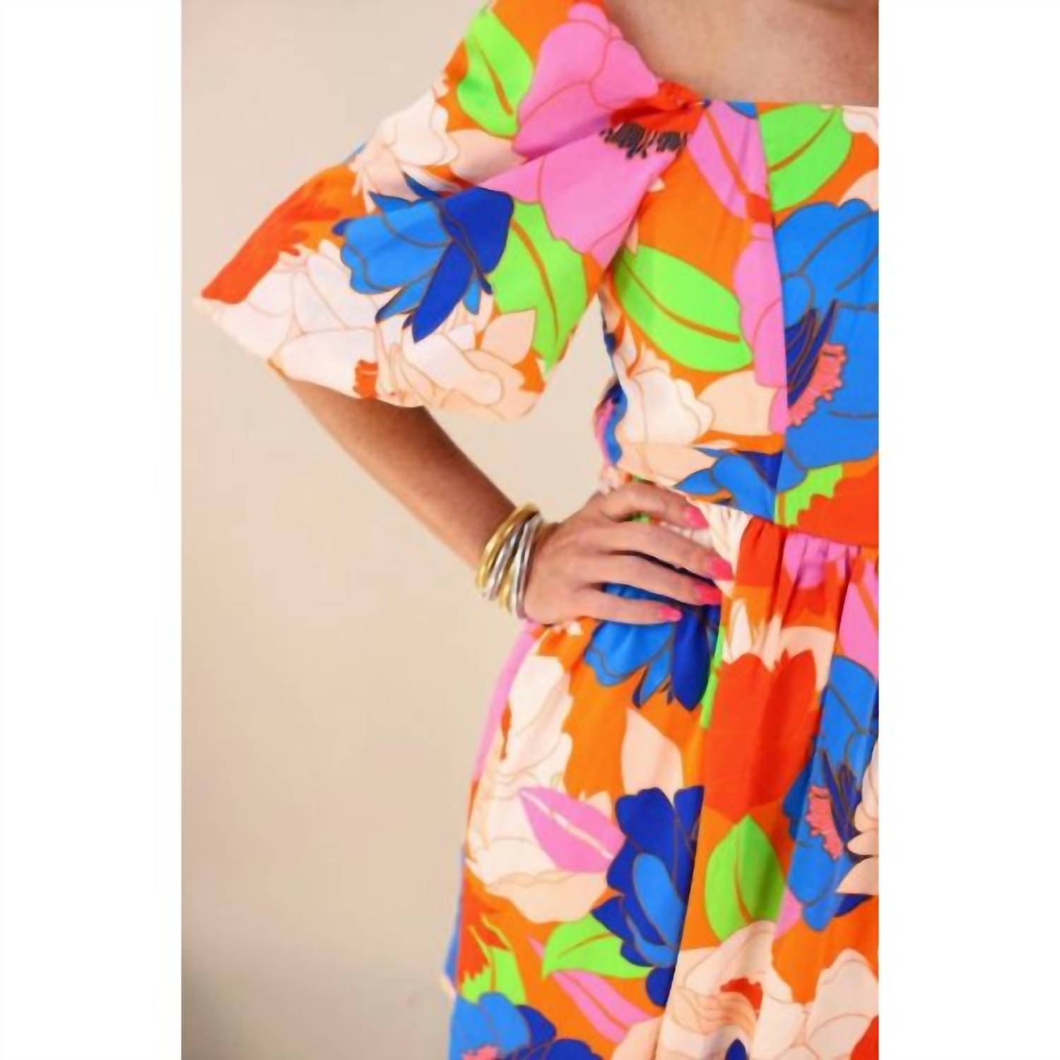 Jess Lea - Feel the Heat Floral Puff Sleeve Dress