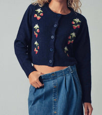 Urban Daizy - Katy Strawberry Knit Cardigan