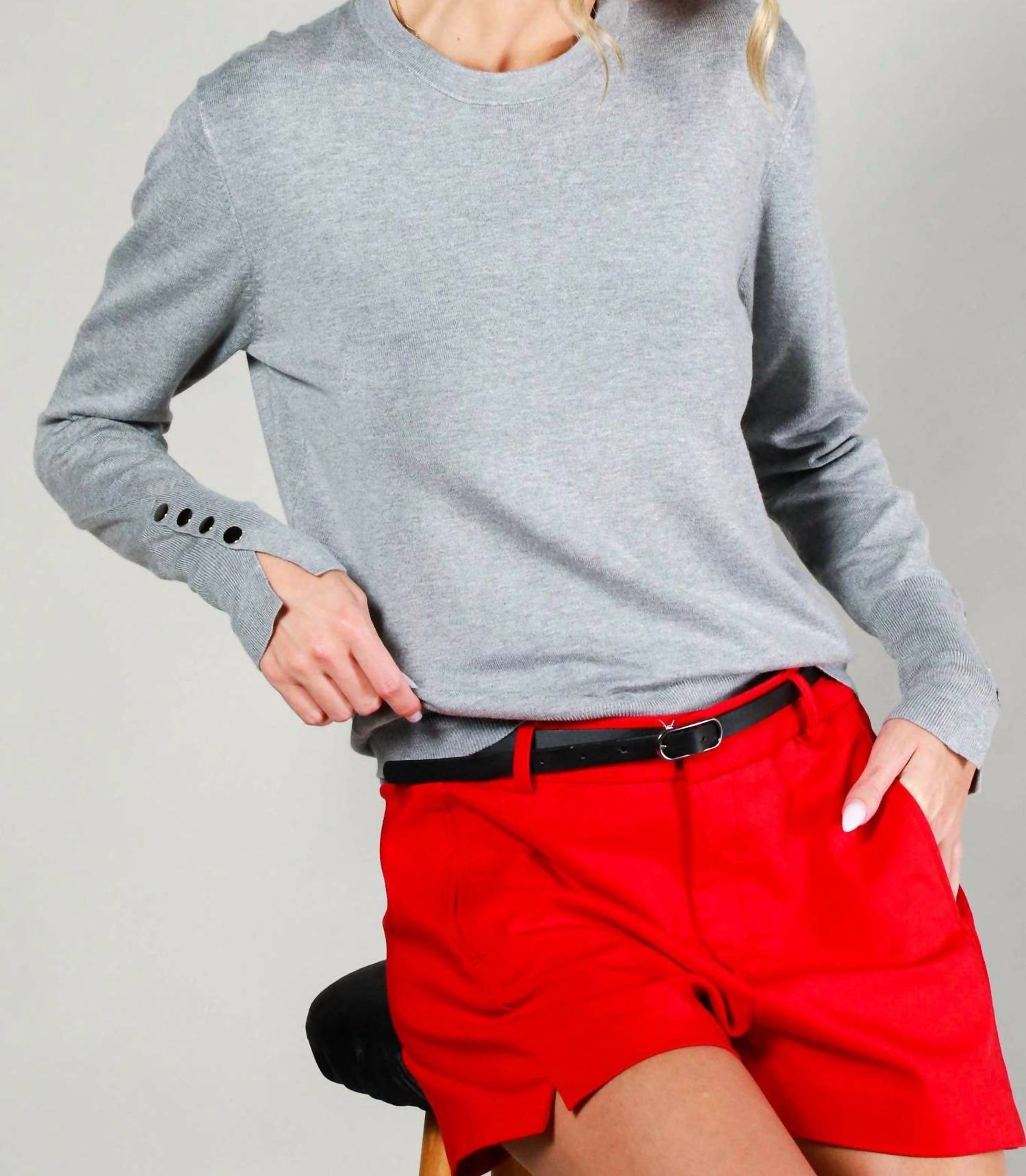 Vine & Love - Button Detail Knitted Sweater
