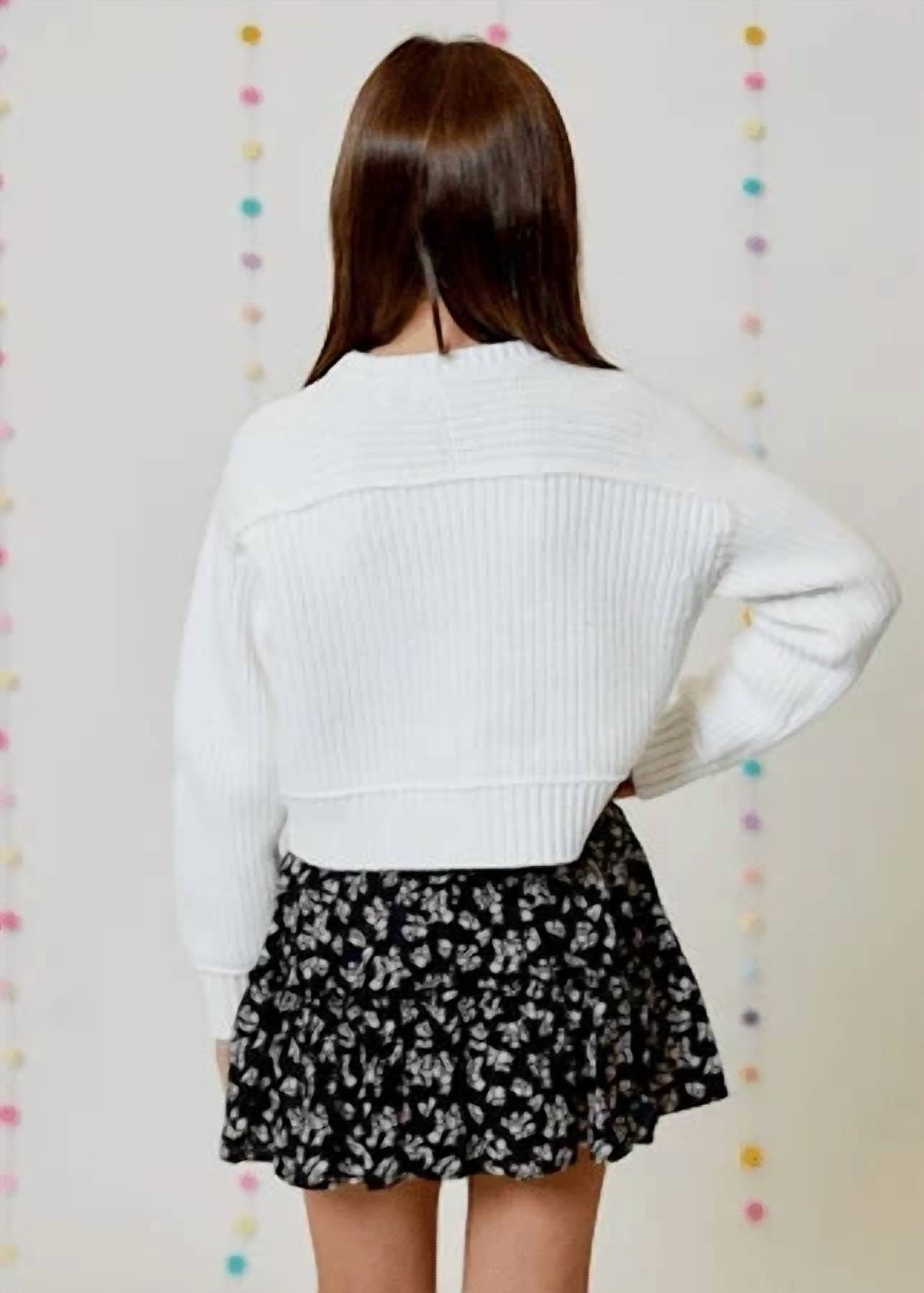 Design History - Girls Boxy Knit Sweater