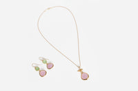 Avenue Chic - Women's Tiny Orchid Drop Pendant Necklace