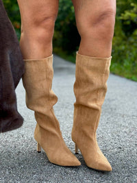 CCOCCI Women's Pisa Pointed Toe Kitten Heel Boot in beige - women's shoe - alternate view