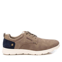 Xti Men's Suede Oxfords in taupe - men's shoe - detail view