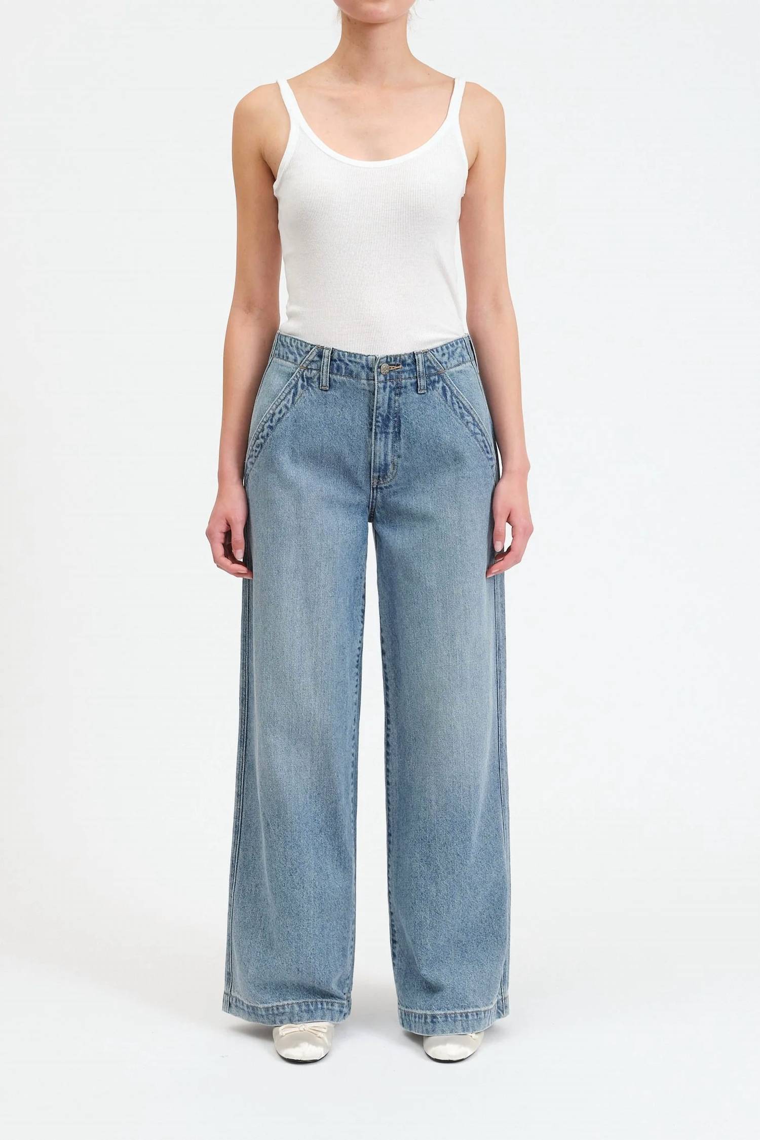Daze - Kickback High Waist Palazzo Wide Leg Jeans