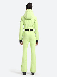 Gsou Snow Women’s Classic Belted Ski Suit in neon green - women's pants - alternate view