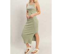 Hyfve - Acid Washed Ribbed Midi Tank Dress