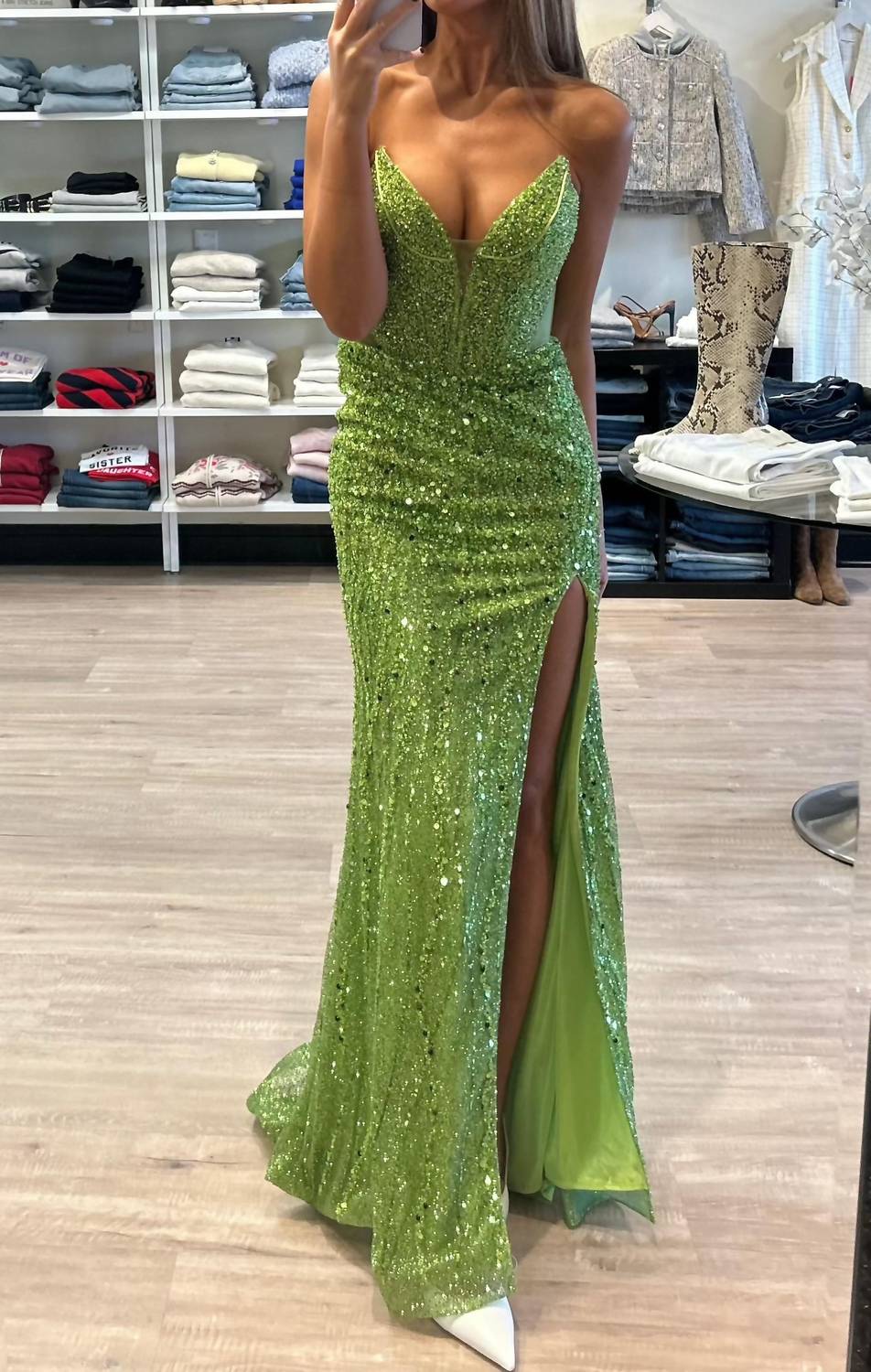 Nox Anabel - Strapless Sequin Gown