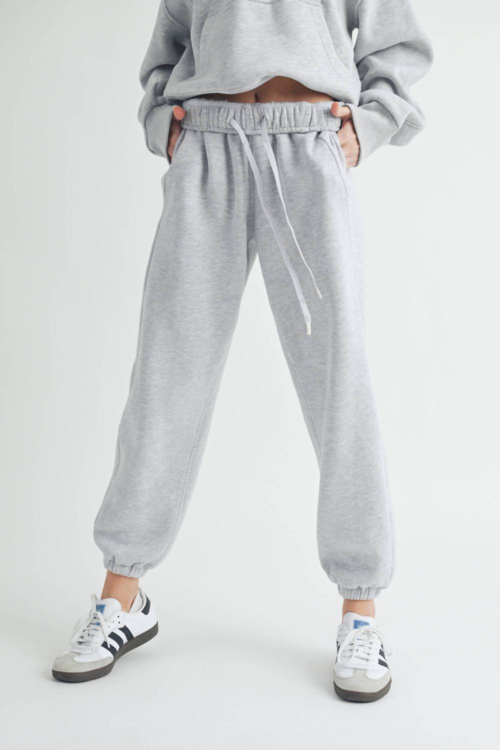 AEMI + CO Rani Joggers in heather gray - women's pants - view 4