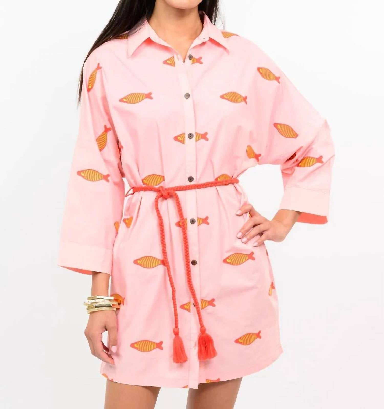 Uncle Frank - Deep Sea Mini Shirt Dress