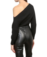 Line And Dot - Blair Asymmetrical Off Shoulder Sweater