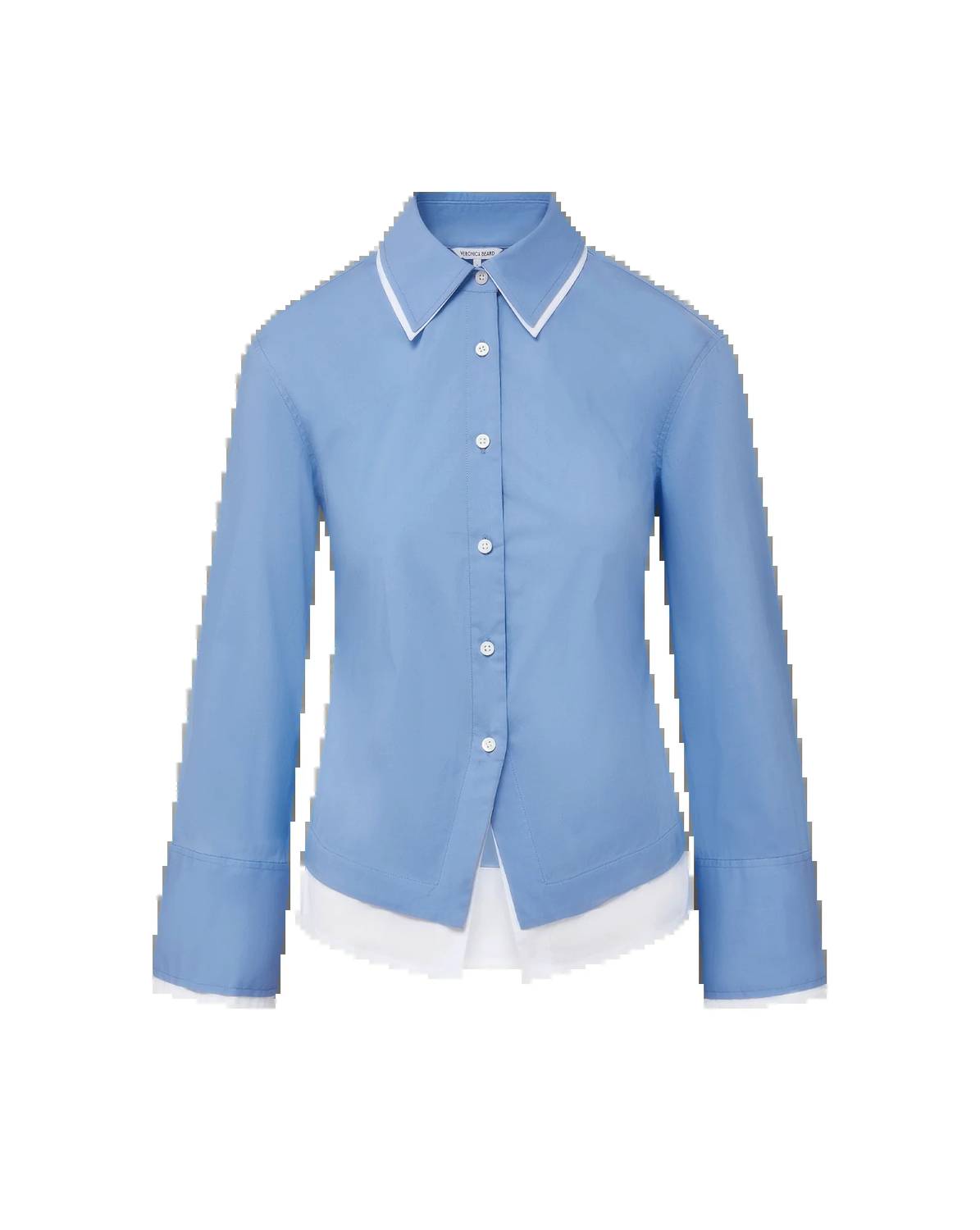 Veronica Beard Bonnie Button Down Shirt in blue - women's shirt - alternate view