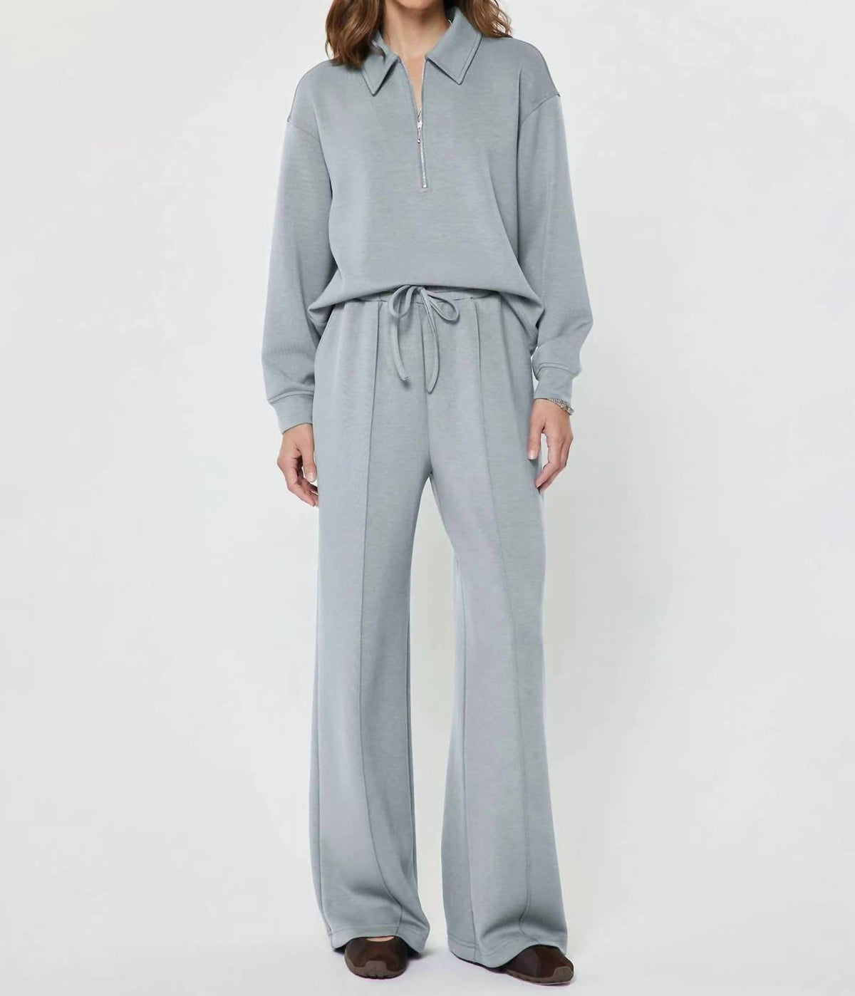 Current Air - Collared Half-zip Pullover Sweatshirt