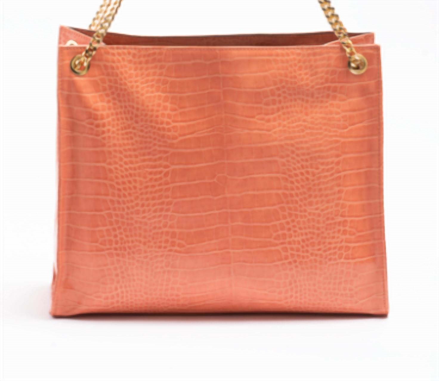 Noelle - Women's Faux Croc Tote