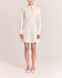 Cartolina Nantucket Hayes Mini Dress in ivory - women's dress