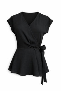 Joseph Ribkoff - Women's Wrap Cap Sleeves Top