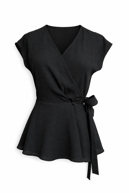 Joseph Ribkoff - Women's Wrap Cap Sleeves Top