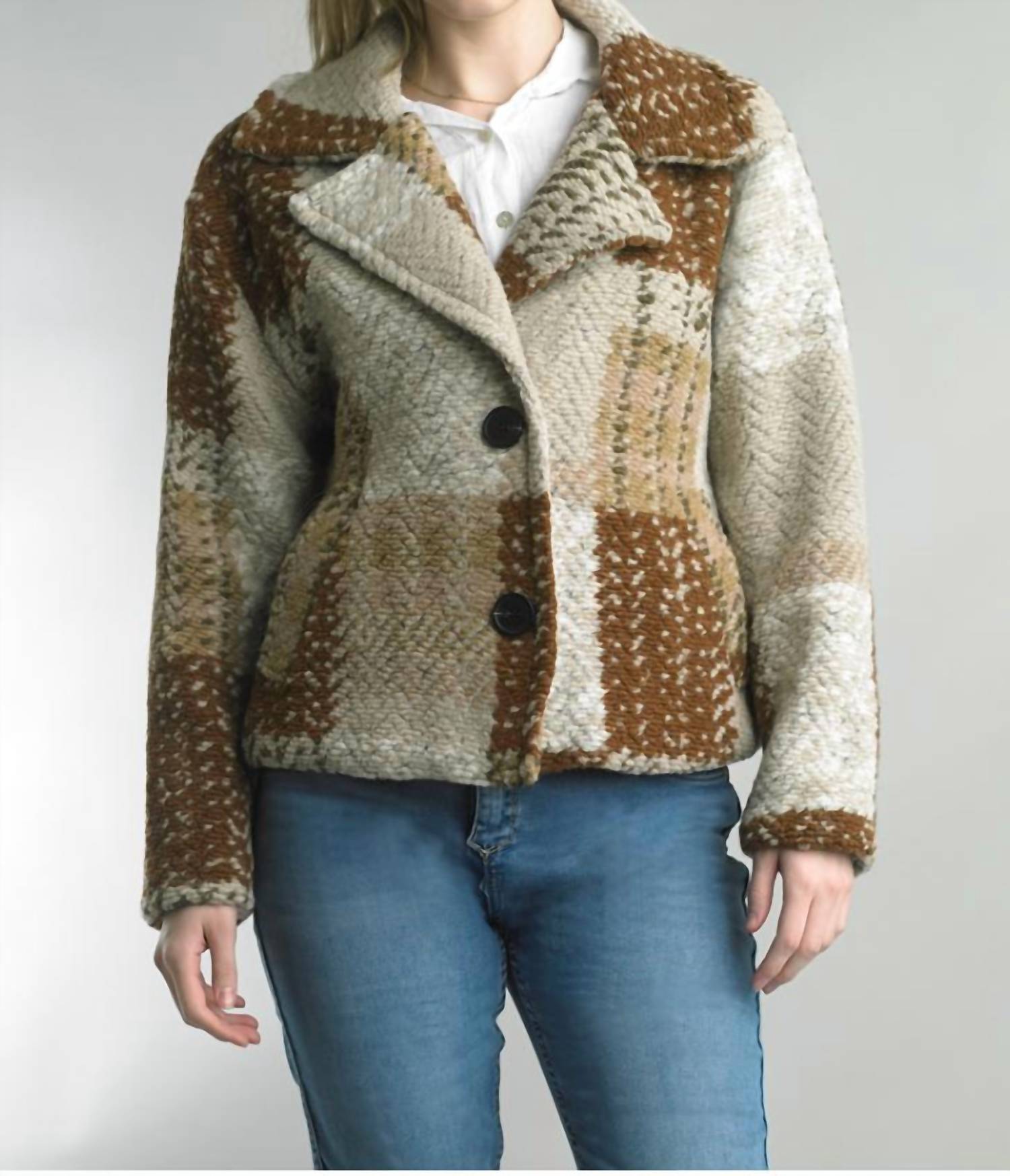 Tempo Paris - Cropped Boucle Jacket