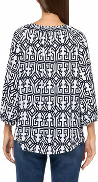 Multiples - Raglan 3/4 Sleeves Peasant Top