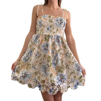 Main Strip - Floral Lace Mini Dress