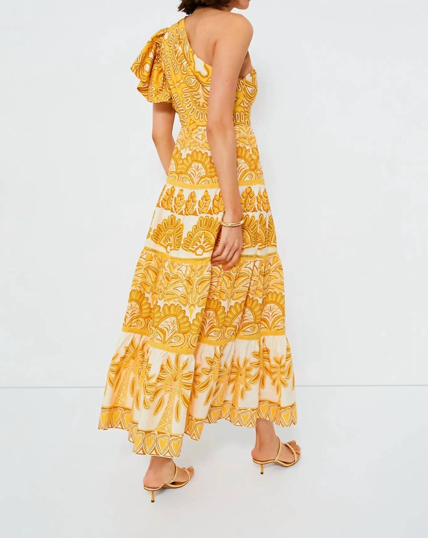 Farm Rio - Ainika Tapestry One Shoulder Dress
