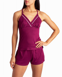 Nicole Miller - Peached Jersey Three-Piece Sleepwear Set