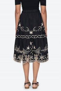 SEA Kingsley Midi Skirt in black - women's skirt - alternate view