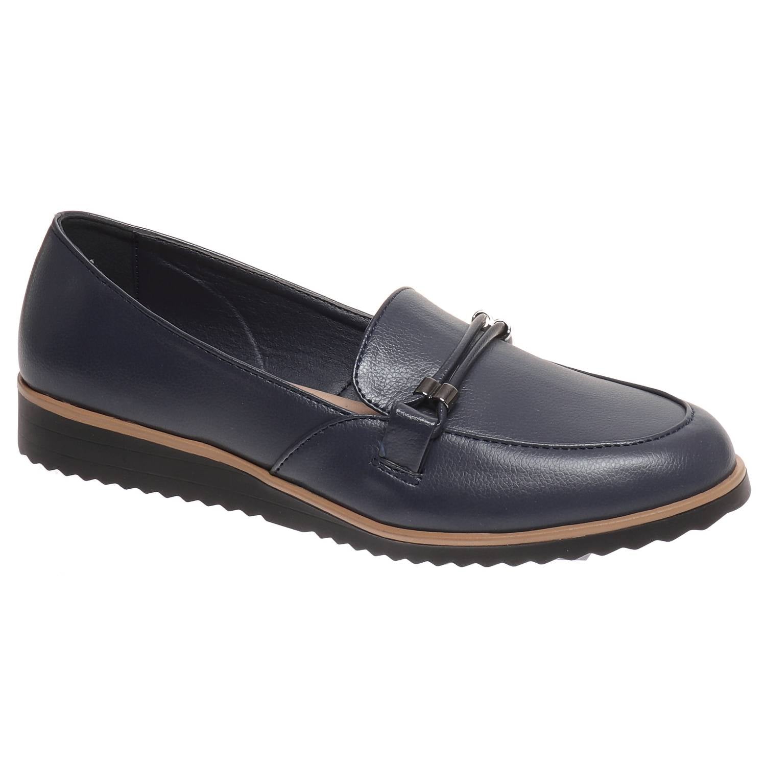 Pierre Dumas Women's Willa-2 Loafer in navy - women's sandal