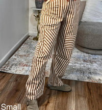 Urban Daizy - Parker Striped Patch Pocket Utility Pants