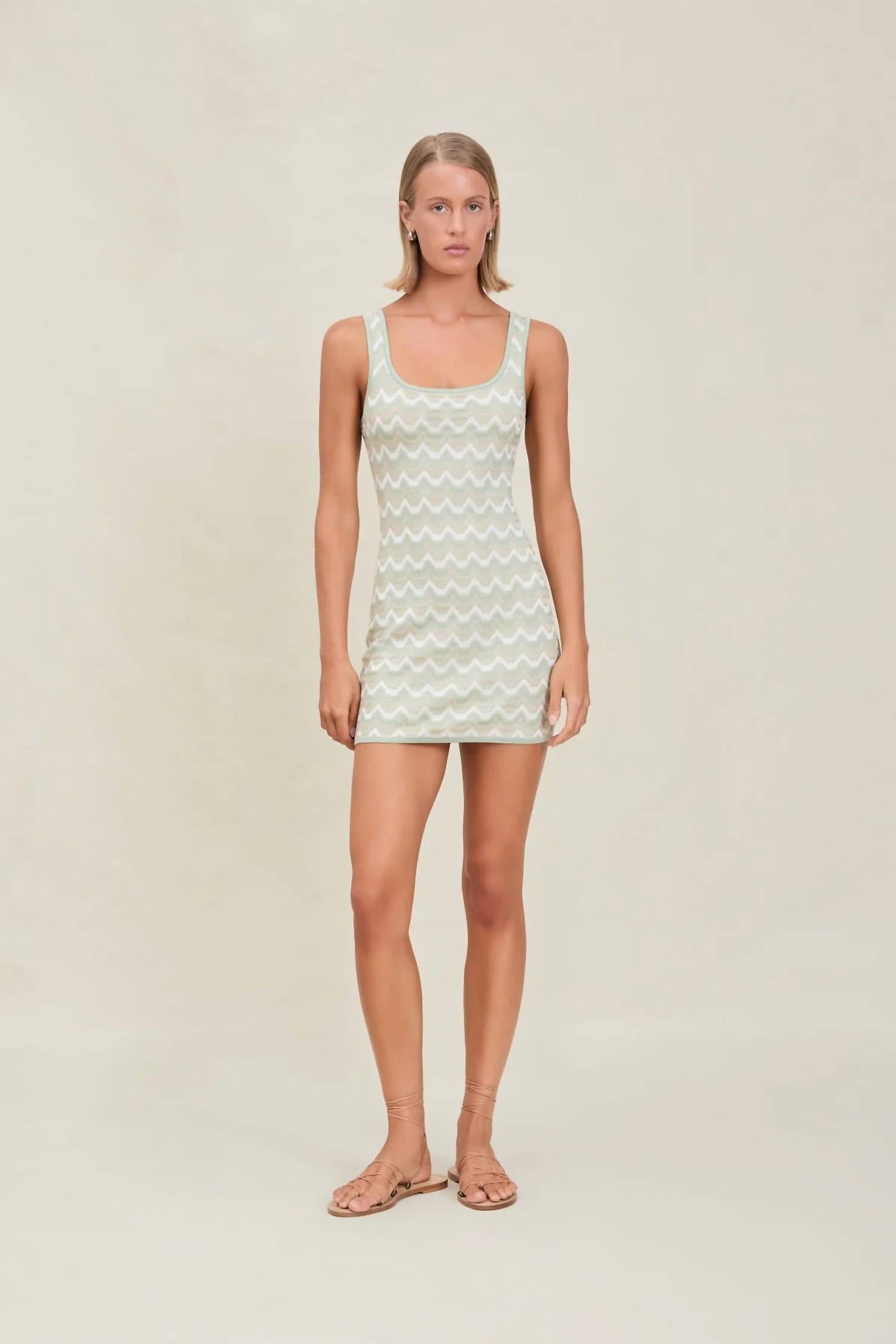 Devon Windsor - Selena Knitted Scoop Neck Mini Dress