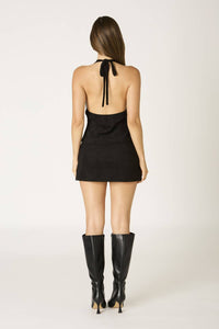 Cotton Candy La - The Austin Faux Suede Halter Top