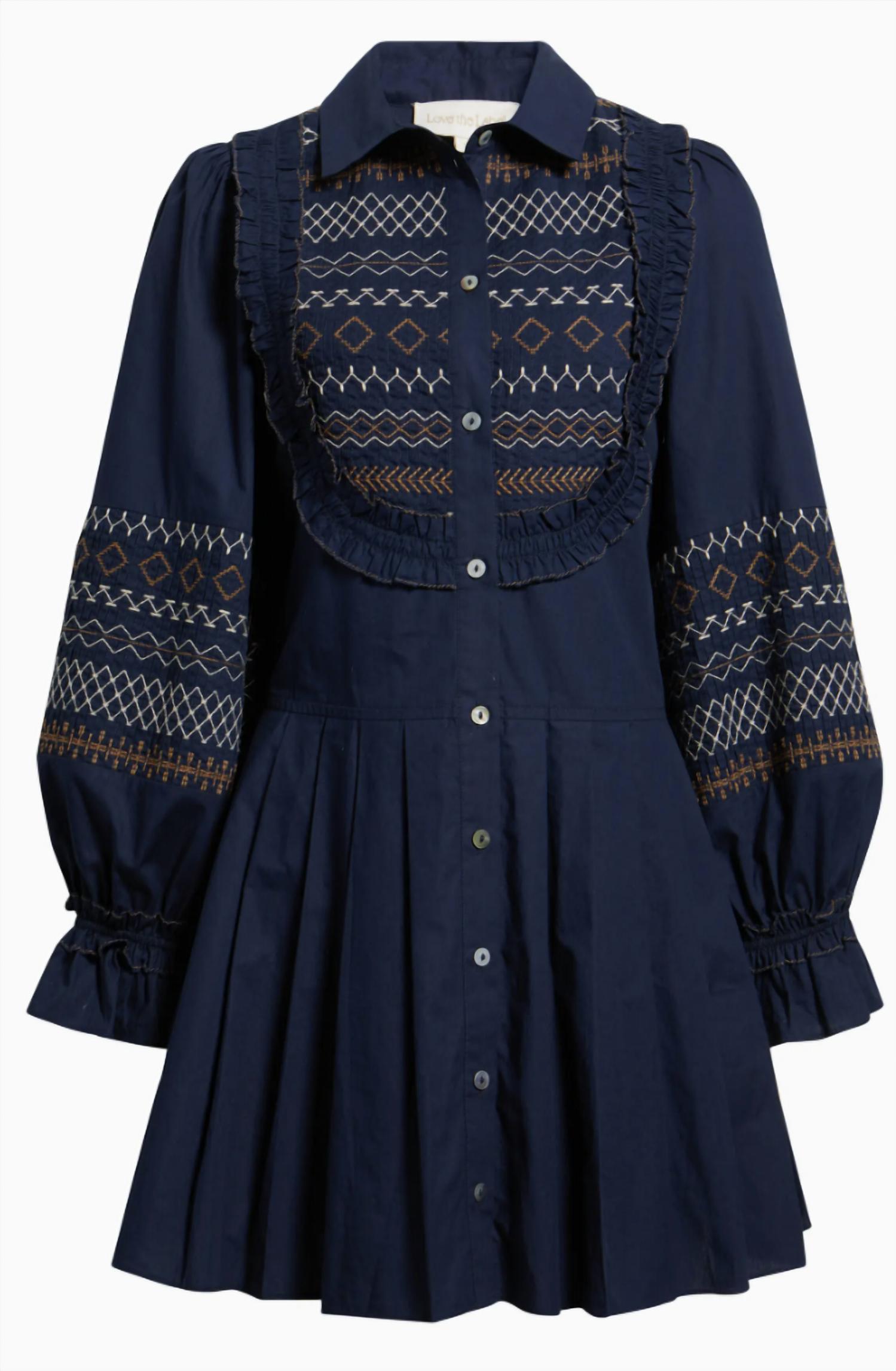 LOVE THE LABEL Walton Mini Dress in pagent blue 1 - women's dress - view 4