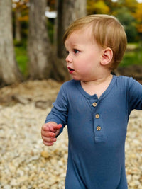 Me & Henry - Boy's Mason Ribbed Romper