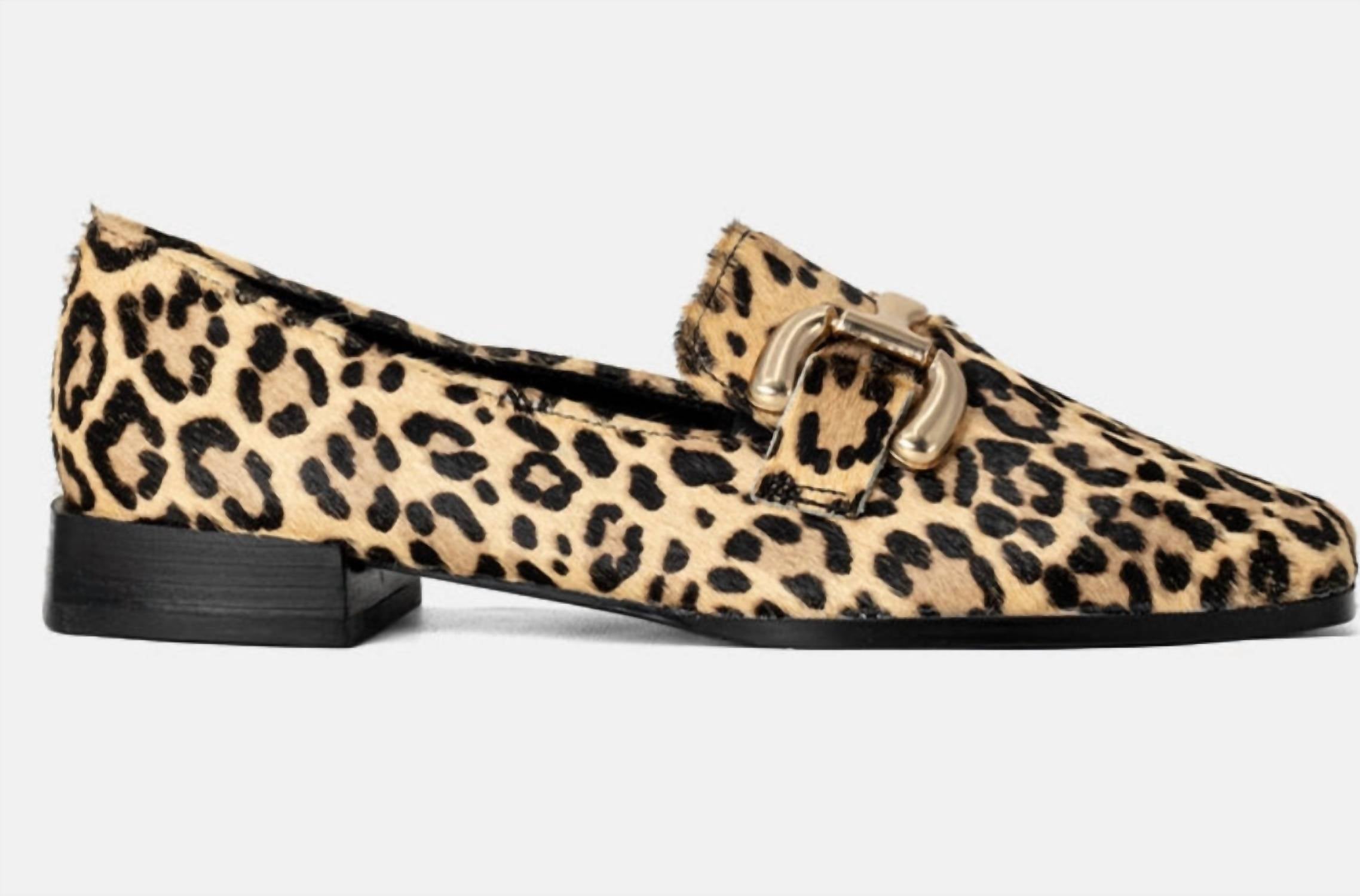 SHU SHOP Women's Therese Leopard Hair Loafers in brown black - women's sneaker