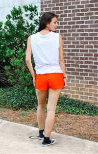 STEWART SIMMONS Florida Helmet Sequin Tank in white - women's tank top - alternate view