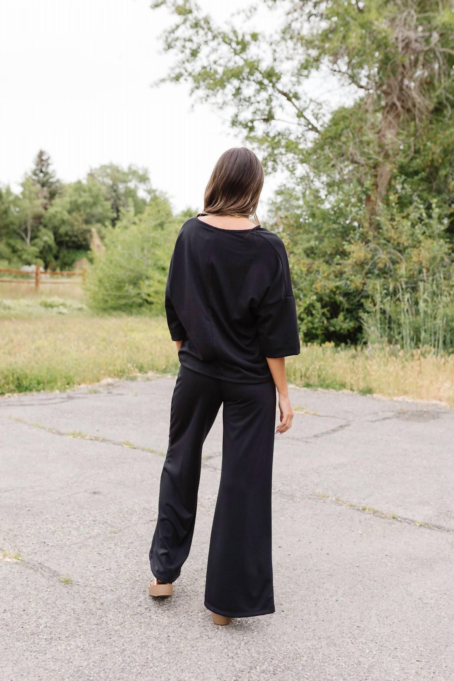 Blumin - Avonlea Drop Shoulder Top And Elastic Waist Pants Set