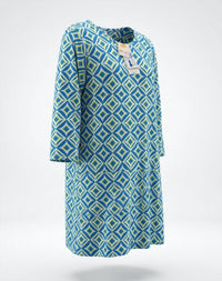 Lulu-B - Women's Geometric Print 3/4 Sleeve Dress