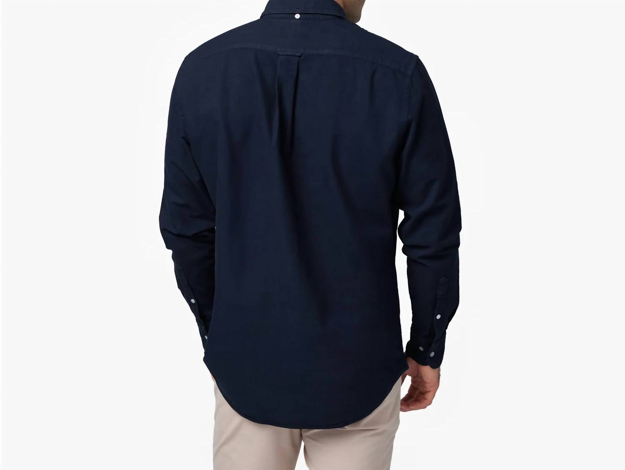 James Bark - Pique Embroidered Logo Button Down Shirt