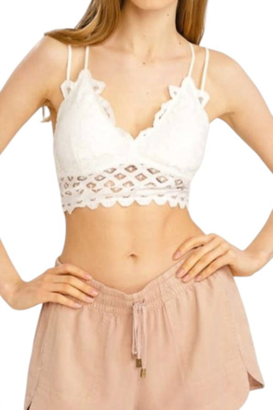 Wishlist - Scallop Lace Cross Back Bralette