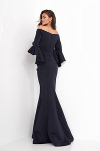 Jovani - Off-the-shoulder Evening Dress