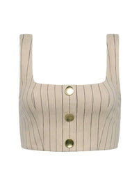 L'Agence - Maylin Pinstriped Bralette Top