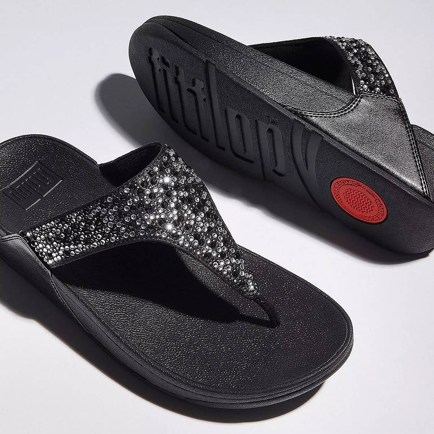 Fitflop - Women's Lulu Crystal-mix Toe-post Sandals