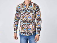 Eight X - Millennial Van Gogh Button Down Print Shirt