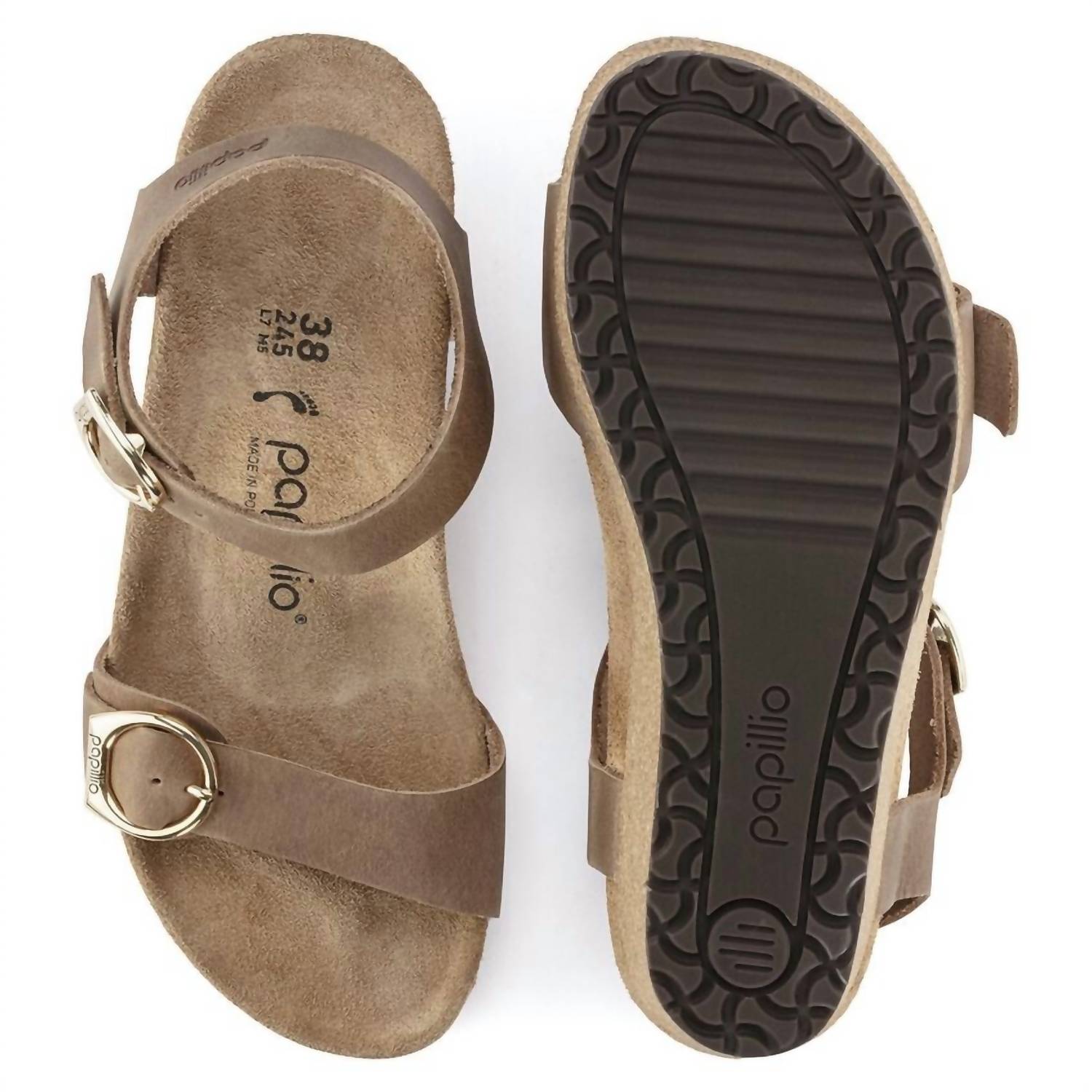 BIRKENSTOCK Women's PAPILLIO SOLEY RING BUCKLE SANDAL - NARROW WIDTH in cognac - women's shoe - view 5