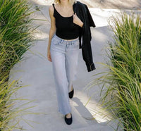 Vervet By Flying Monkey - Aileeah High Rise Slim Wide Leg Denim Jeans