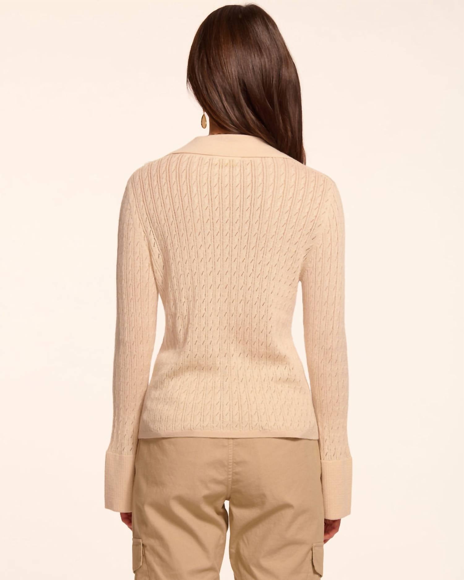 Ramy Brook - Cathy Pointelle Silk Cashmere Cardigan Sweater