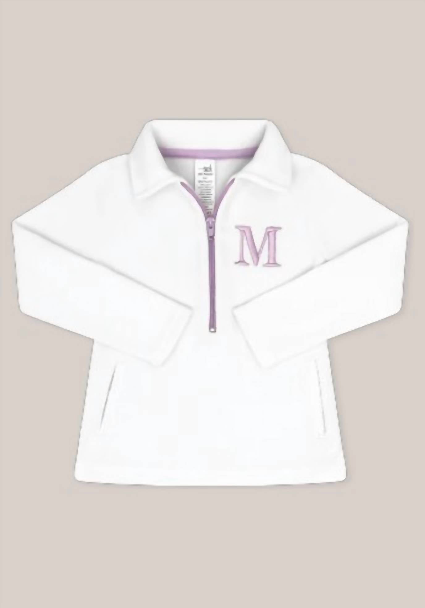 Set Athletics - Girls' Heather Half Zip Sweater